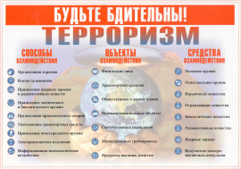 "Будьте бдительны! Терроризм!".
